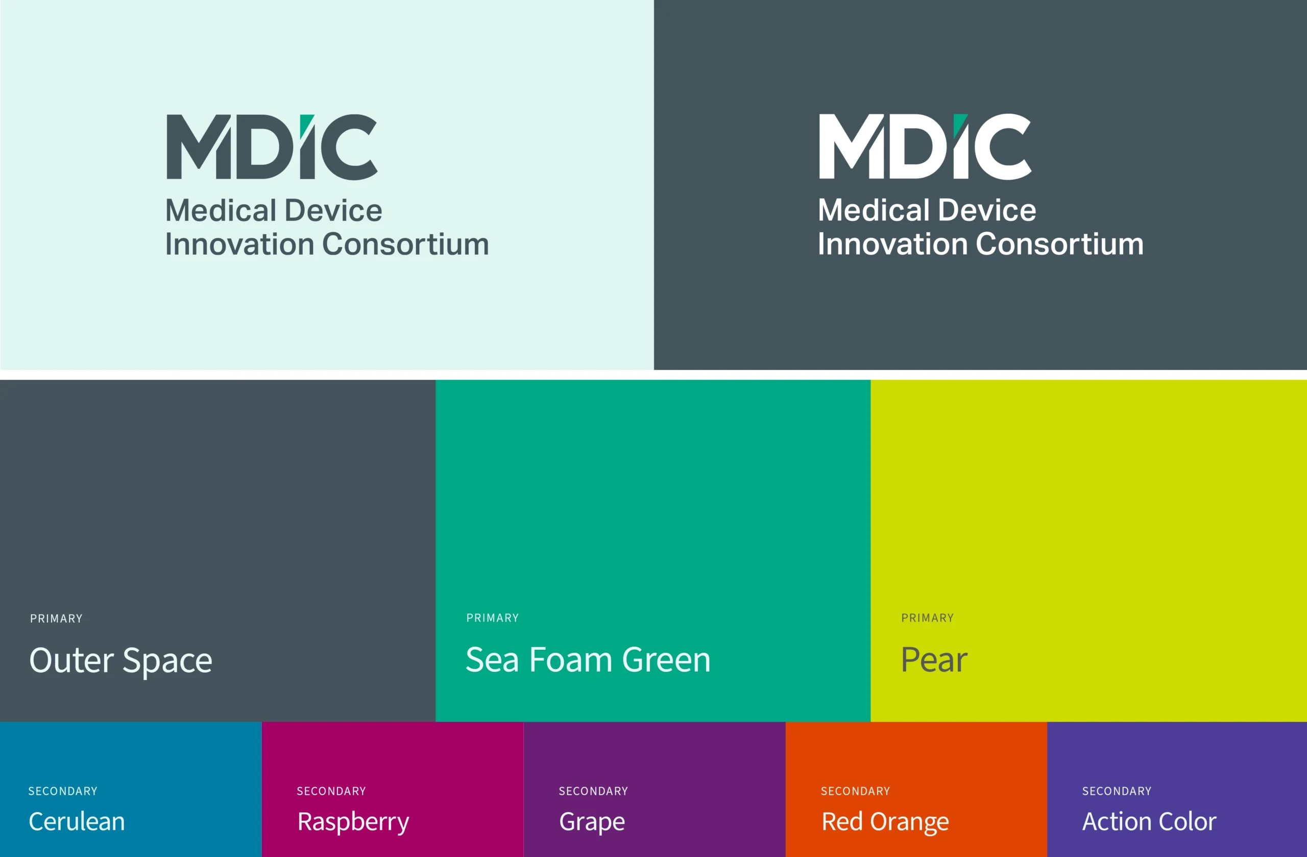 Medical Device Innovation Consortium (MDIC) Visual Identity - clogo and colors